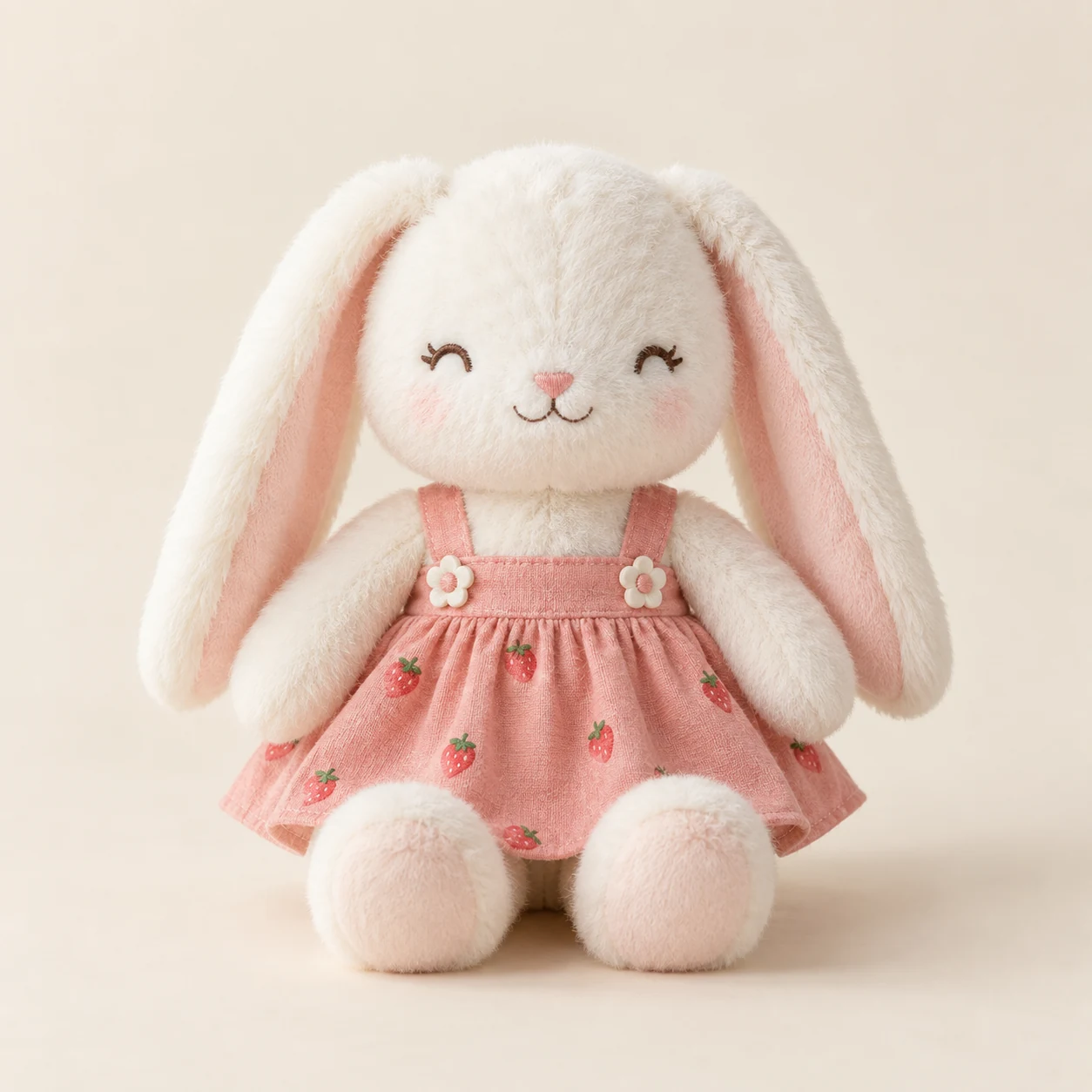 Berry Shortcake Bunny in Cream & strawberry pink