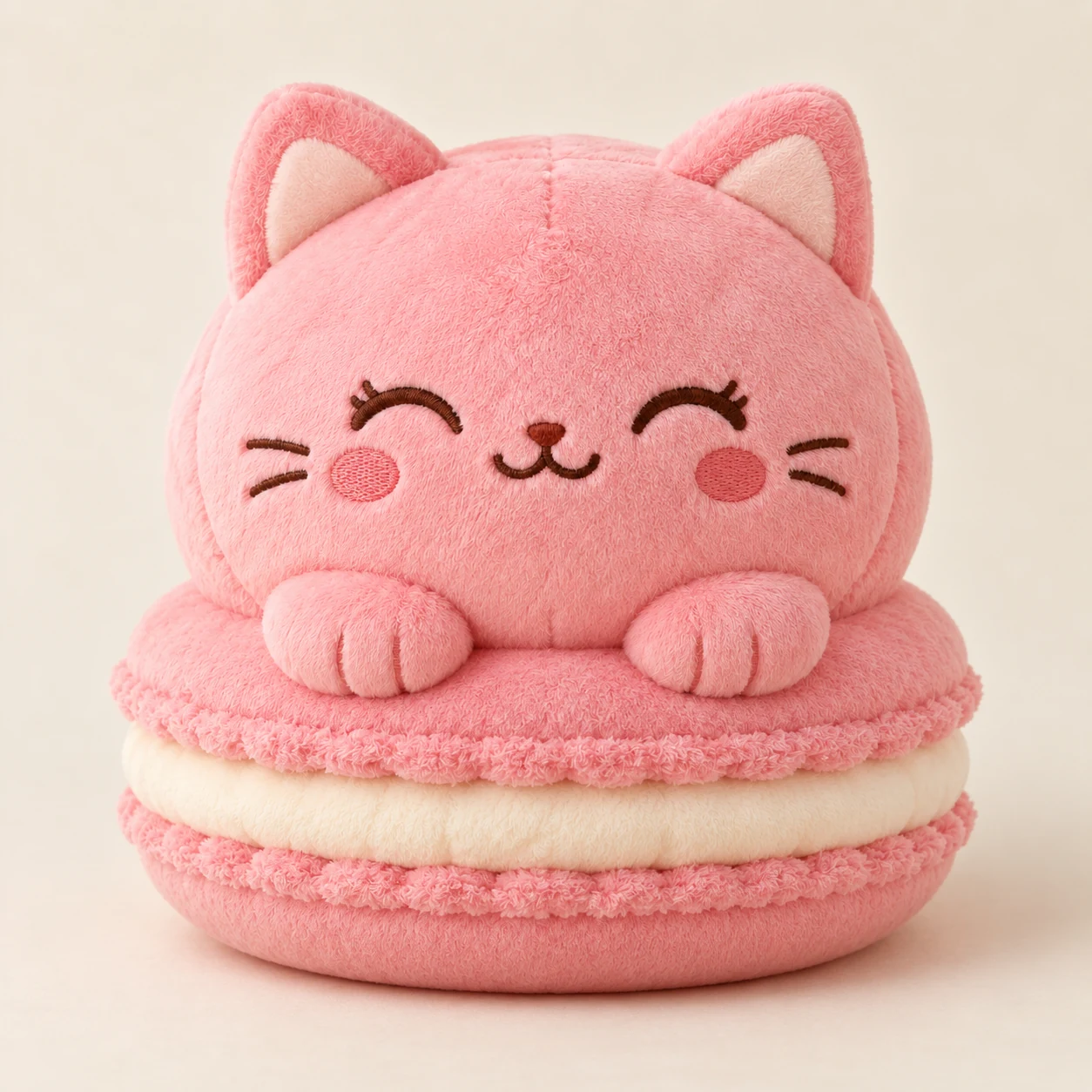 Cherry Macaron Kitty in Cherry pink