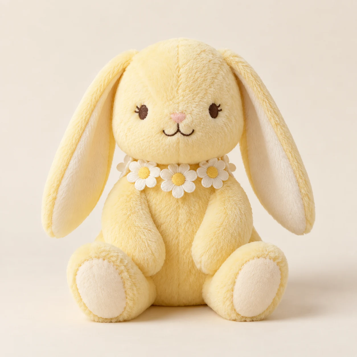 Daisy Meadow Bunny in Pale yellow & cream