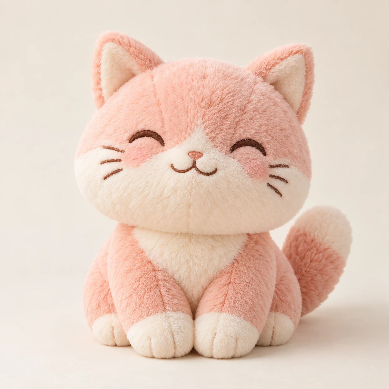Peaches Kitten in Peach pink & cream