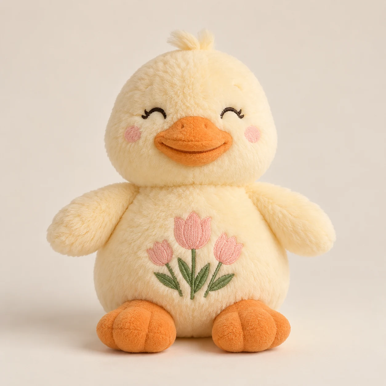 Tulip Blush Duck in Cream yellow & pink